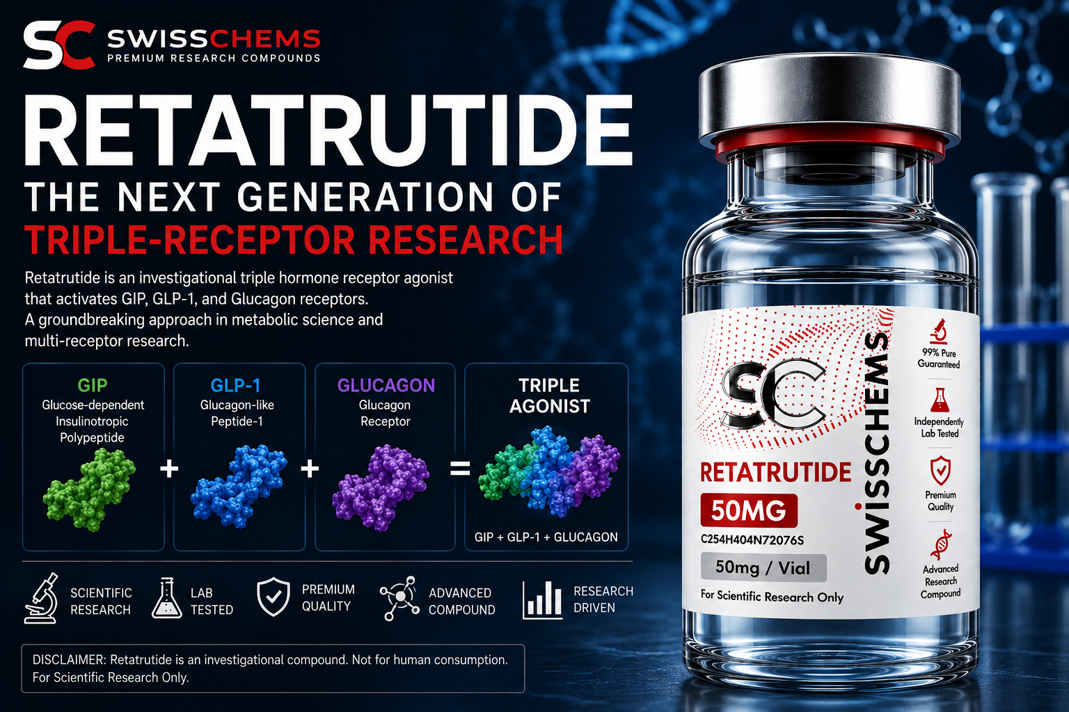 Read more about the article Retatrutide Research in 2026: What Swisschems Readers Should Know About Triple-Receptor Science